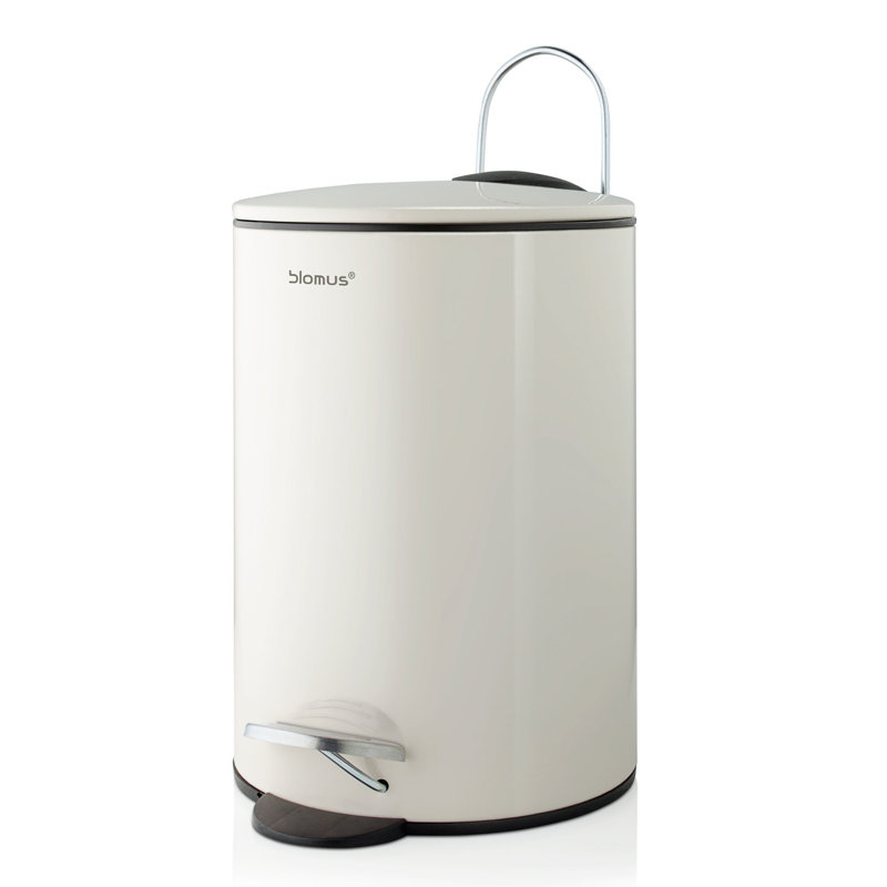Poubelle à pédale 0,79 gallon Tubo, Clair de lune / crème