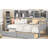Twin Daybed, Gray - Wood Slat Base With Extra Storage, Multi-Functional Relaxation Spot Construction For Durability, Bedside Storage Available-997644490