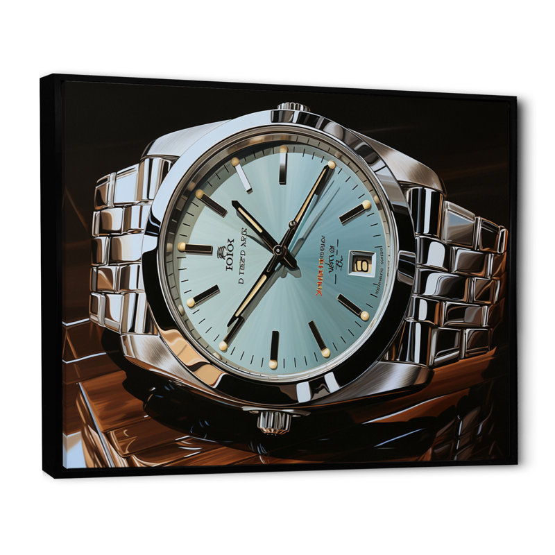 Lakotah Luxury Watch Silver Dawn II, H 12 po x l 20 po x P 1 po, Cadre flottant noir