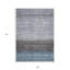 Tapis intérieur / extérieur lavable 9 pi x 12 pi bleu gris et gris anthracite Southwestern