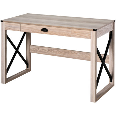Bureau d'ordinateur rustique de 44 pouces - avec rangement pour le travail à domicile