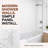Herringbone Tile - Mirroflex - Tub and Shower Wall Panel - Gloss White
