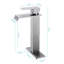 Robinet de lavabo de salle de bain avec jet en cascade et bec en acier inoxydable pour un ajustement facile-121645609