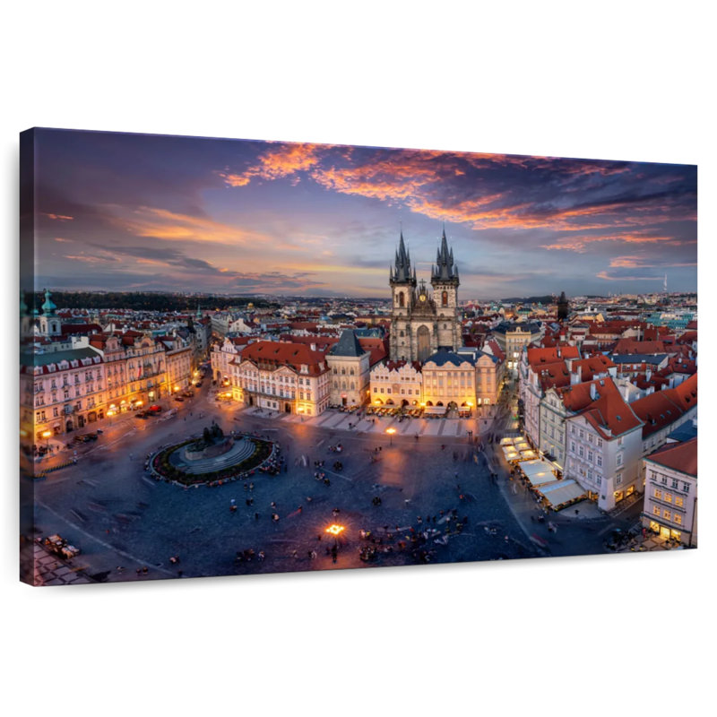 Hannes Prague City Square, 34" H x 51" W
