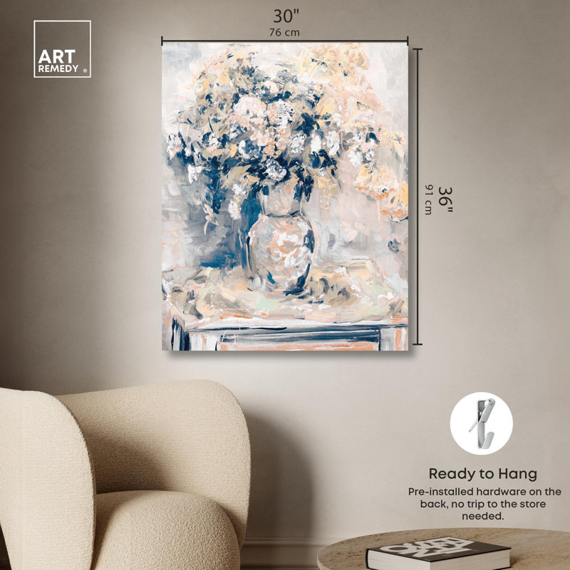 Art mural floral El El Vasis par Art Remedy, Toile tendue, H 36 po x l 30 po
