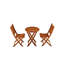2 - Person Acacia Wood Patio Dining Set with Round Table