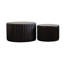 Ensemble de tables basses rondes festonnées noires