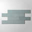 Carrelage en céramique vert lustré bédouin 3,5 po x 12 po-86863474