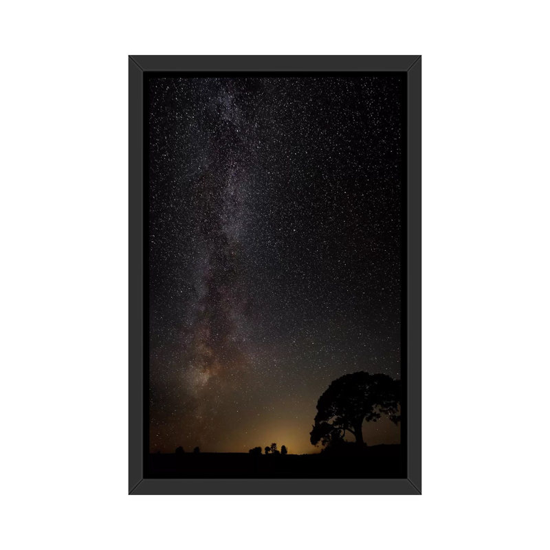 «Milky Way» - reproduction, H 60 po x l 40po x P 1,5 po, Toile avec cadre noir, Pas de tapis