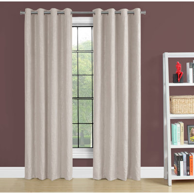 Curtain Panel, 2pcs Set, Grommet, Living Room, Bedroom, Kitchen