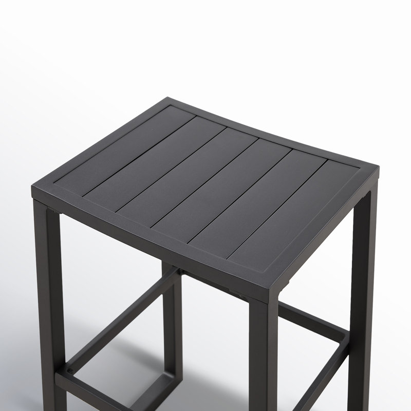 Ensemble repas extérieur en aluminium Armando, Noir, noir, noir, noir, 2