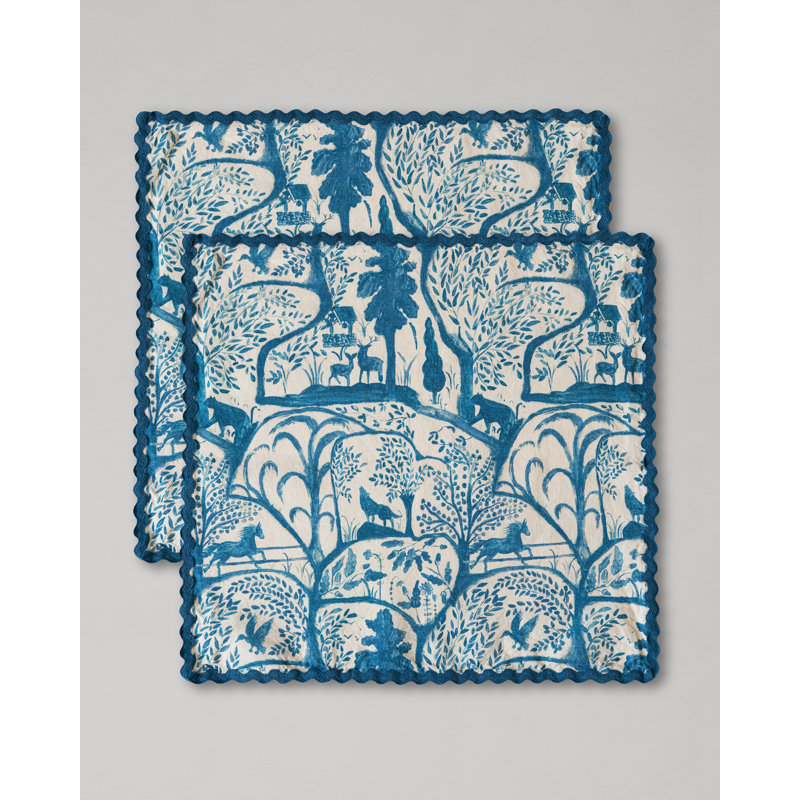 THE ENCHANTED WOODLAND DUSK BLUE NAPKIN SET
