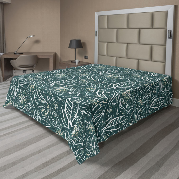 Ambesonne, drap plat floral pivoines, art botanique printanier