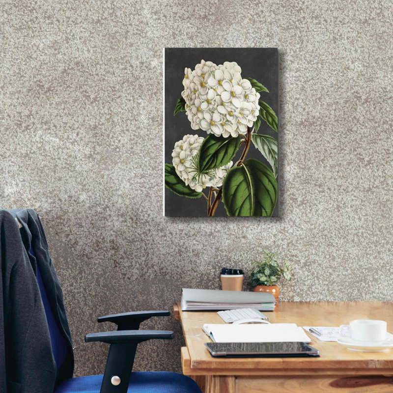 «Hydrangea» par - impression sur toile tendue, H 26 po x l 18 po x P 0,75 po