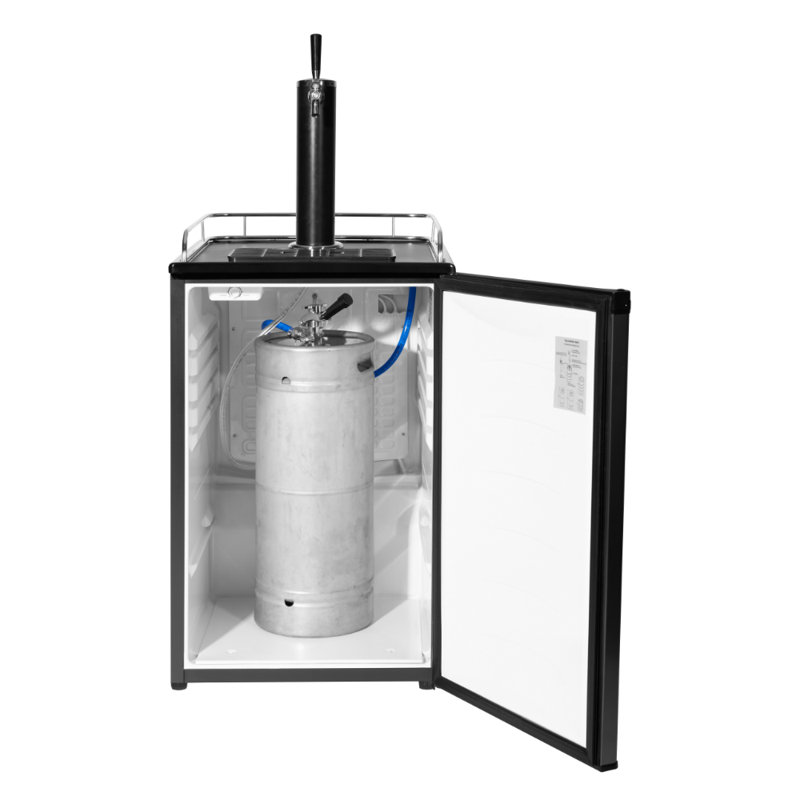 Frigidaire, 5,4 pieds cubes Pi. Barre d'abeille Kegerator, acier inoxydable, noir