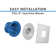 Surefit(V3) LED Flush Mount Ceiling Light, 3000K With Square White Trim