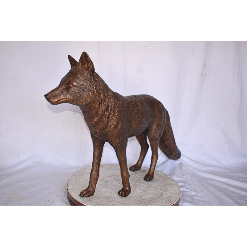 Statue Bellanger Fox Bellanger - Taille: L 47 po x l 6 po x H 23 po.
