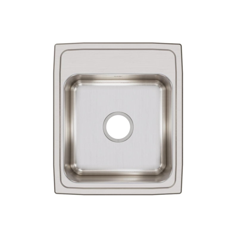 Lustertone 17" L x 20" W Drop-In Kitchen Sink, 0 hole