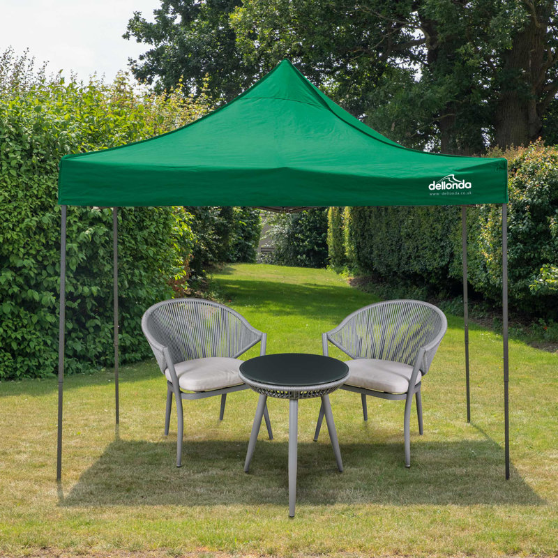 Premium 3m x 3m Steel Pop-Up Gazebo, Dark Green