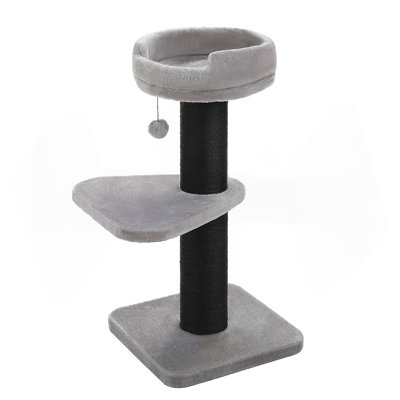 36'' Cat Tree, XL Cat Scratching Post For Large Cats, Cute Cat Tower With Super Thick Scratching Post [Dia=5.5''], Removable Bed, Tall Scratcher For Indoor Cats