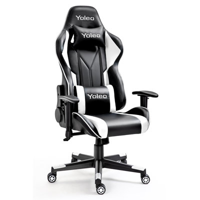 Blue Elephant Adjustable Reclining Faux Leather Swiveling PC & Racing Game Chair