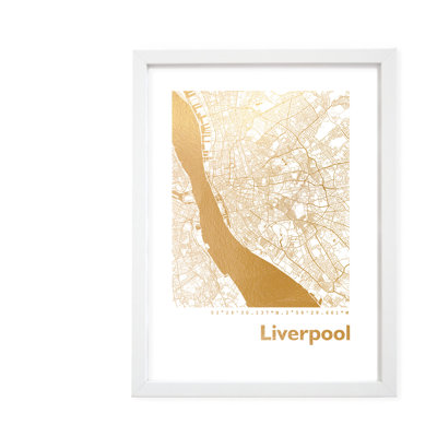 Liverpool Map - Single Picture Frame Print