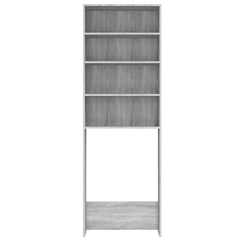 Awaiz Solid Wood Freestanding Over the Toilet Storage, Grey Sonoma