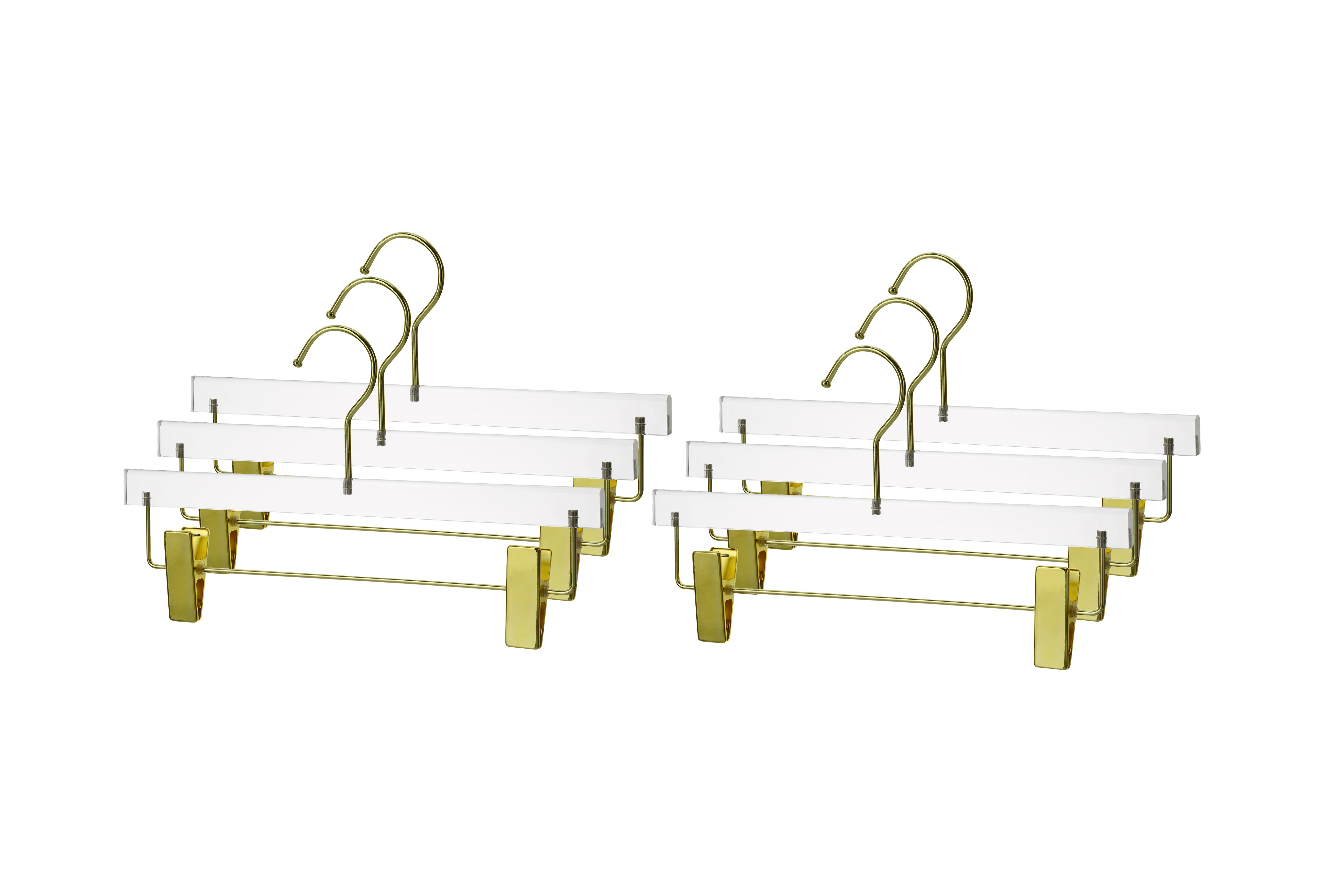 Home Cube USA Homecube Usa Elegant Acrylic Clear Hangers With Gold