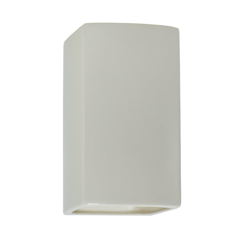 Bersani Flush Mounted Sconce, No, White Crackle, 9.5" H x 5.25" W x 4.5" D