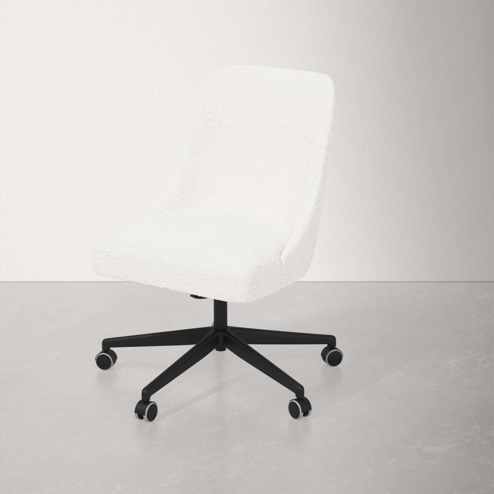 Acosta Office Chair, Classic Snow Boucle