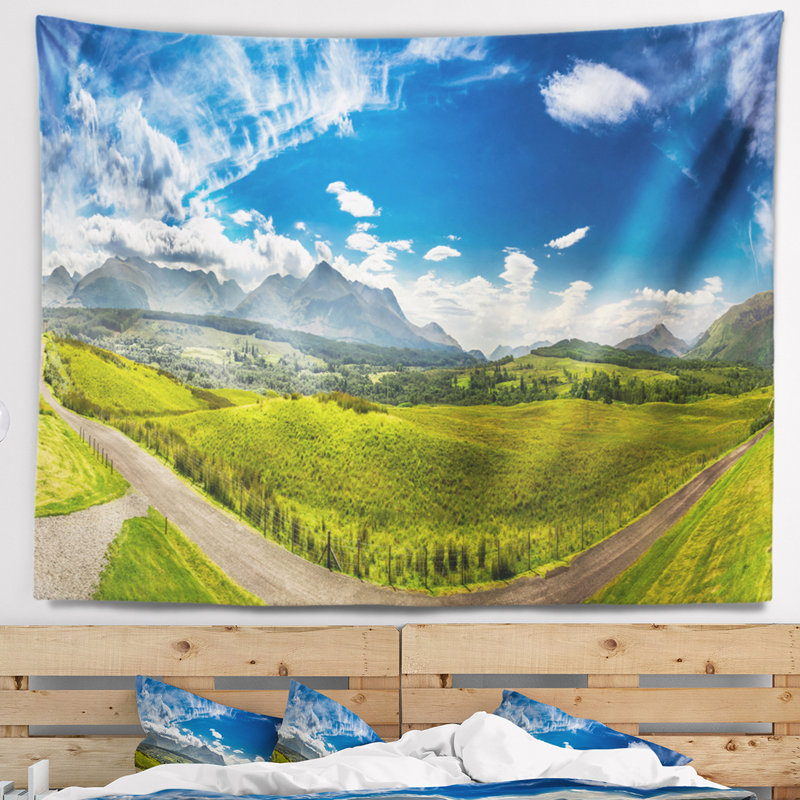 Paysage avec paysage des Highlands écossais, H 78 po x l 92 po