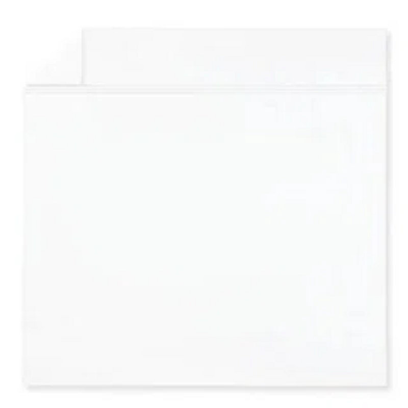 500TC Cotton Triple Embroidery Sateen Solid Cotton 4 Piece Sheet Set Fitted Sheet Fits Upto 16" Deep Pocket, White Border