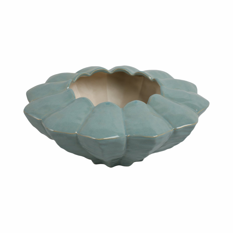 15" Eleane Blue Ceramic Bowl