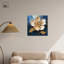 «Gilded Bloom in Cobalt», art floral élégant par Art Remedy-107779827-107779812