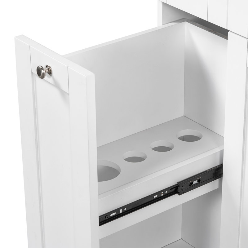 Ensemble de meuble-lavabo simple 18,21 po avec plateau en résine, Blanc