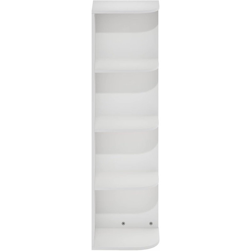 Bibliothèque de coin à 4 tablettes - blanc