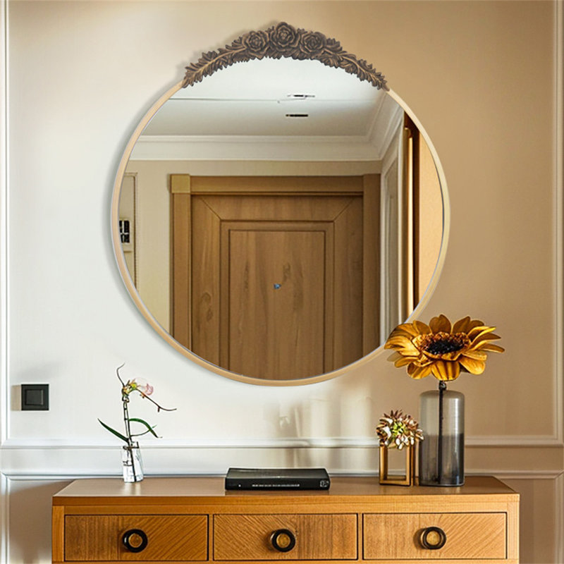 Christa Metal Oval Wall Mirror, 86.5cm x 80cm