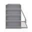 Lit superposé simple au-dessus d'un lit double avec tablette de rangement latérale et lit superposé en bois léger avec échelle intégrée et garde-corps-128987007