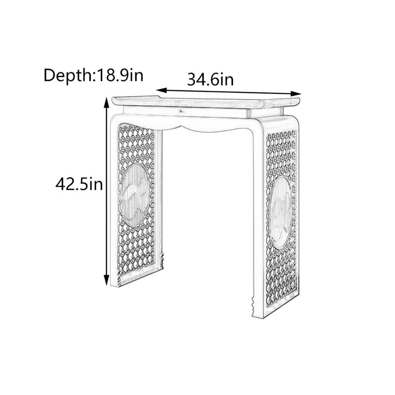 Selma, H 42,5 po x l 34,6 po x P 18,9 po