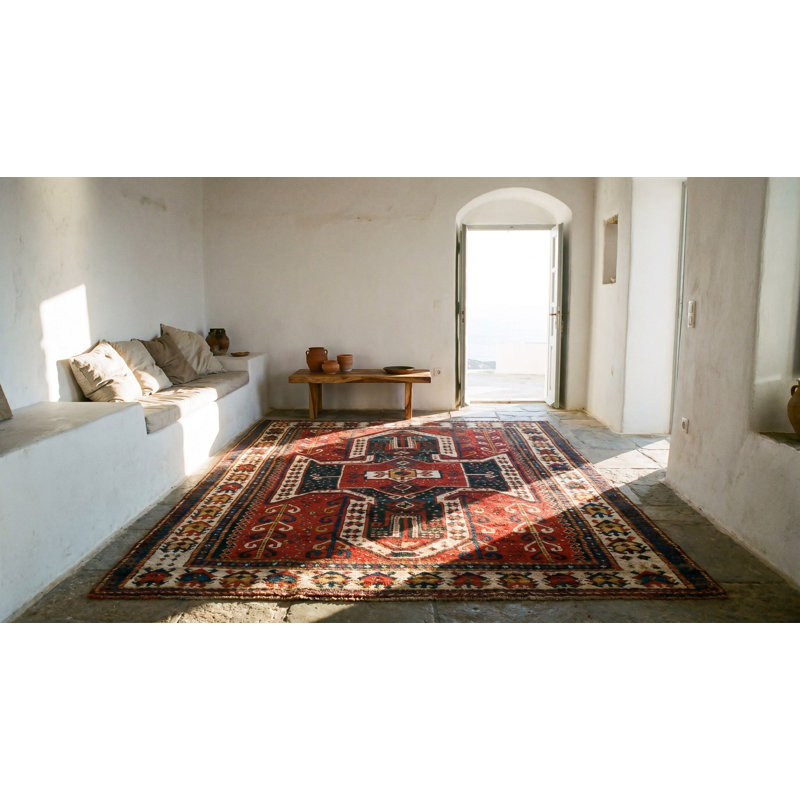 Tapis de style rustique et cousu de style rustique Sewan Kazak