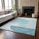 Premium Machine Washable Prisco Teal Rug