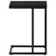 Table d'appoint noire pour espaces de vie -, bout, option de collation, base en métal, décoration de chambre à coucher
