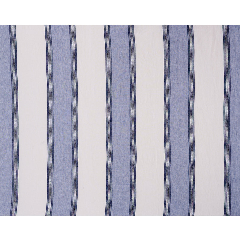 Senita Stripe Sheer Fabric, Blue/ Medium Blue