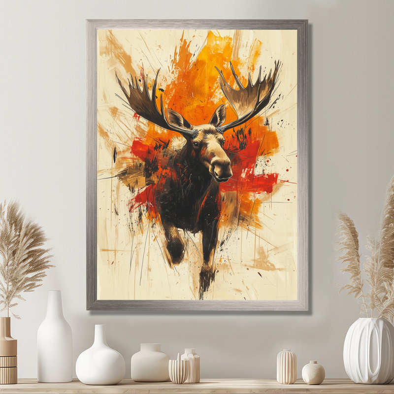 Gilma - animaux, art mural sur toile, Impression d'un seul cadre photo, Argent argent, H 40 po x l 30 po