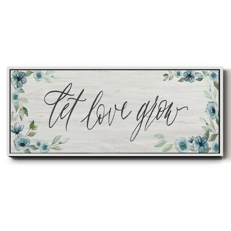 «Let Love Grown», toile encadrée, H 24 po x l 60 po