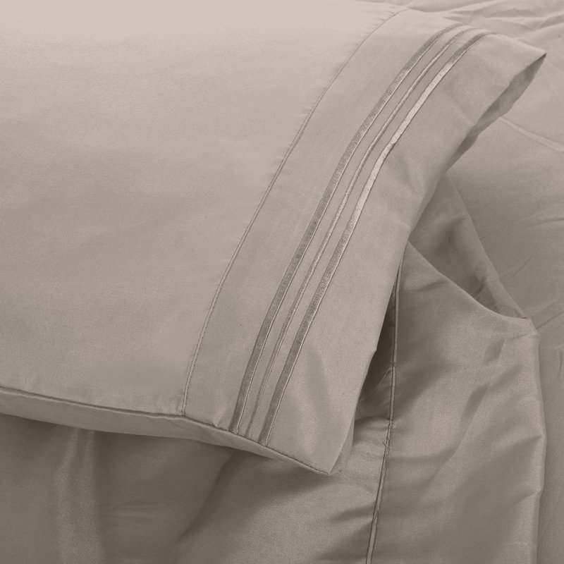 Lux Decor 6-Piece Ultra-Soft Microfiber Sheet Set Deep Pocket Fitted Sheet, Wrinkle & Fade-Resistant, Hotel Quality Bedding