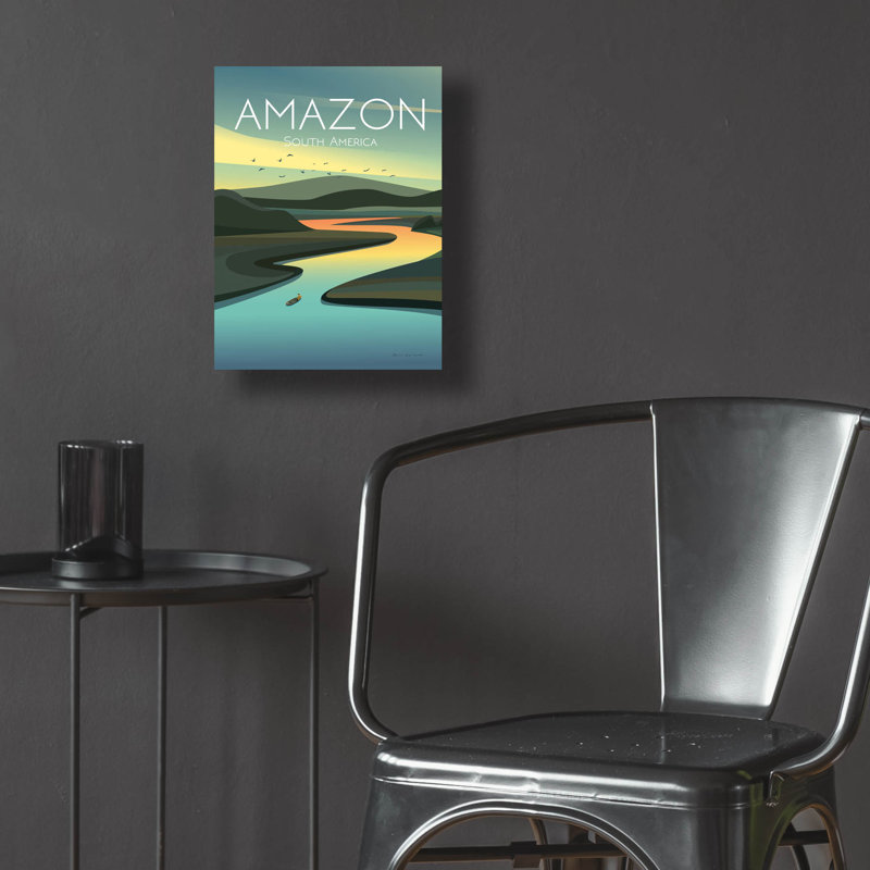 «Amazon» par Omar Escalante, art mural en verre acrylique, 16 po x 24 po, H 16 po x l 12 po x P 0,13 po