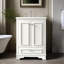 Meuble-lavabo moderne 24 po avec lavabo en céramique, portes à fermeture douce-114292561