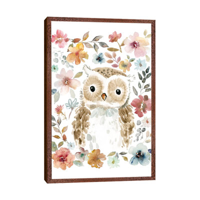 Flowers & Friends Owl by Carol Robinson - Painting on Canvas