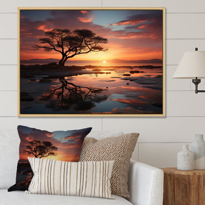 Coucher de soleil harmonie en Afrique - art mural sur toile Sunset